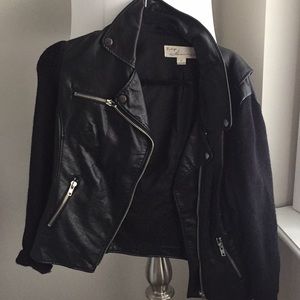 Leather/Sweater jacket